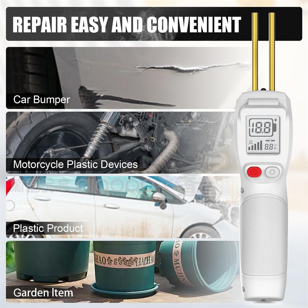 500W Plastic Welding Gun With 200PCs Welding nails For Cars And Motorcycles Bumpers Dashboards Plastic Repairing Quick Heat 3-5s