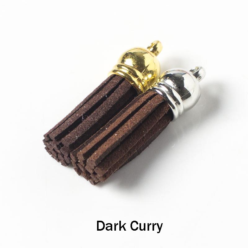 20Pcs/Lot 35mm Leather Tassel for Keychain Straps Jewelry Fiber Fringe Suede Tassel DIY Key Chain Pendants Jewelry Accessories