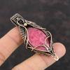 Rhodonite Pendant Copper Wire Wrapped Pendant Gemstone Copper Jewelry Handmade Pendant Healing Stone Pendant Gift For Her Wire Wrap Jewelry