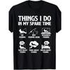 European Sizes Things I Do In My Spare Time Fishing Boys Men Bass Fishing T-Shirt