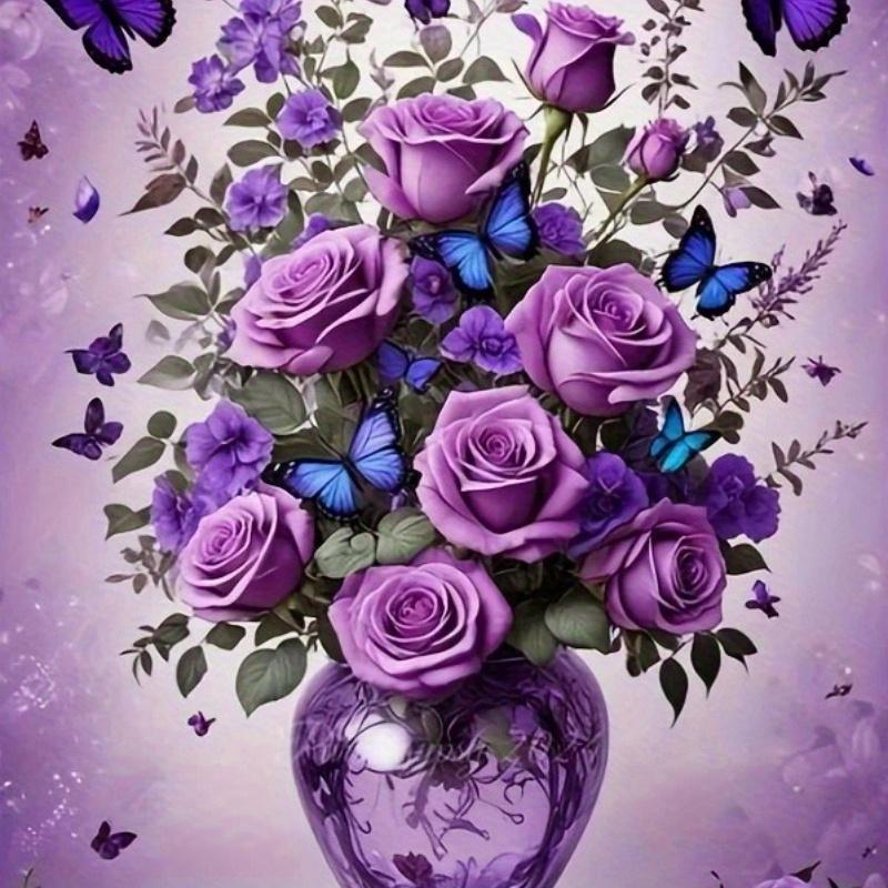 

1 шт. Цветы и ваза DIY 5D Алмазная живопись Подвеска на дверь Настенное украшение (Пакет материалов) для Фестиваля Уличный Двор Сад Домашнее Украшение CH1906 30X40cm