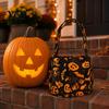 Colorful Halloween Goodie Bag Candy Bucket for Kids, Non-Woven Trick or Treat Tote Basket, Pumpkin Ghost Snack Holder with Handle Party Favors Kids