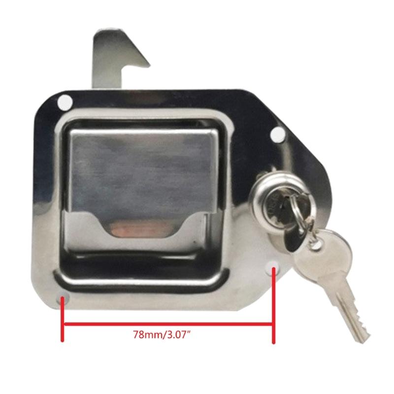 Tool Box Latch Stainless Steel Tool Box Lock Easy Installation Compatible Compact for Trailer Door RV Campers Truck
