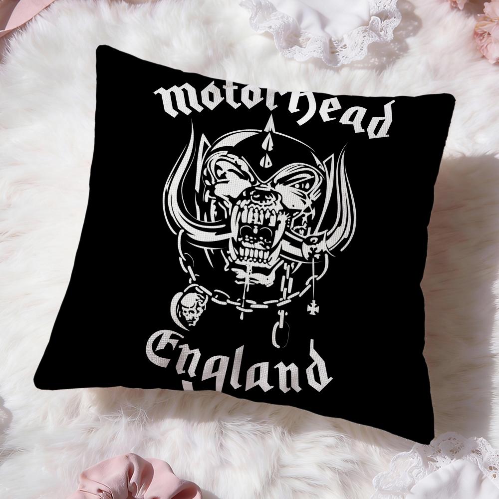 Band Cool Motorheads Cushion Cover Premium Comfort Reversible Pillow Cove -Two In One Design for Any Room & Car Interior