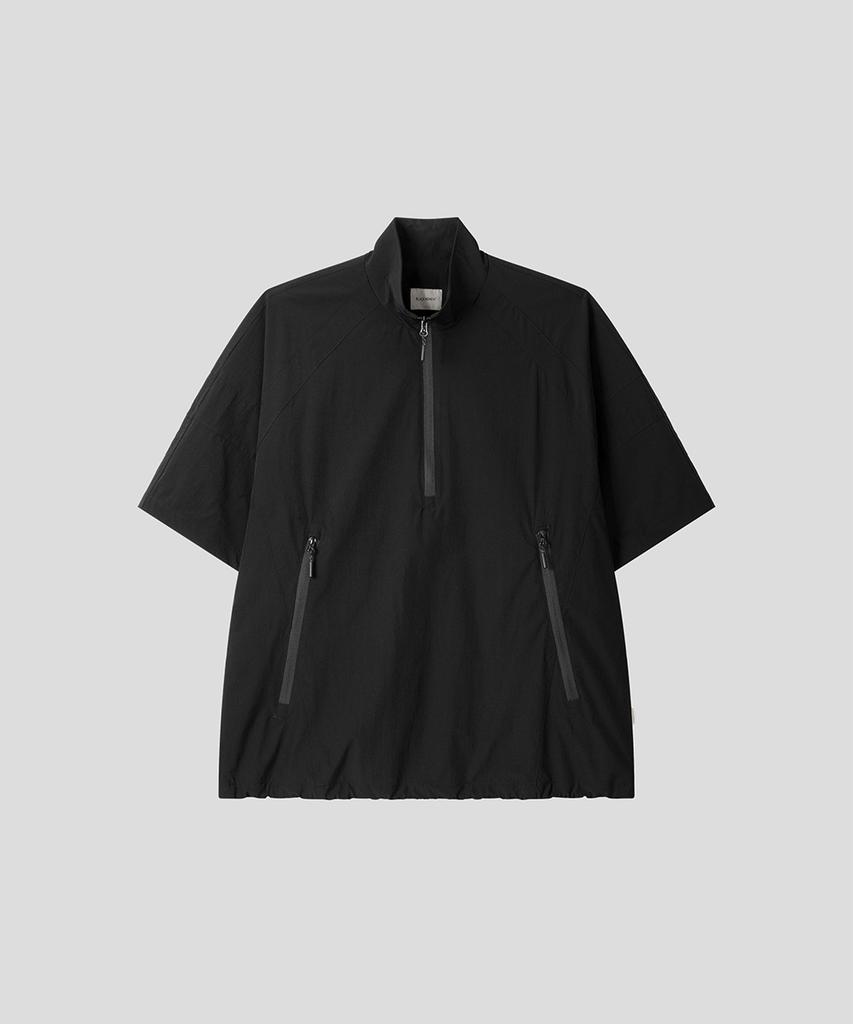 BLACK MOMENT Half Zip Short Sleeve Anorak [Black]