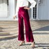 Pantaloni Casual da Donna a Vita Alta Micro-corti con Collage di Canarino
