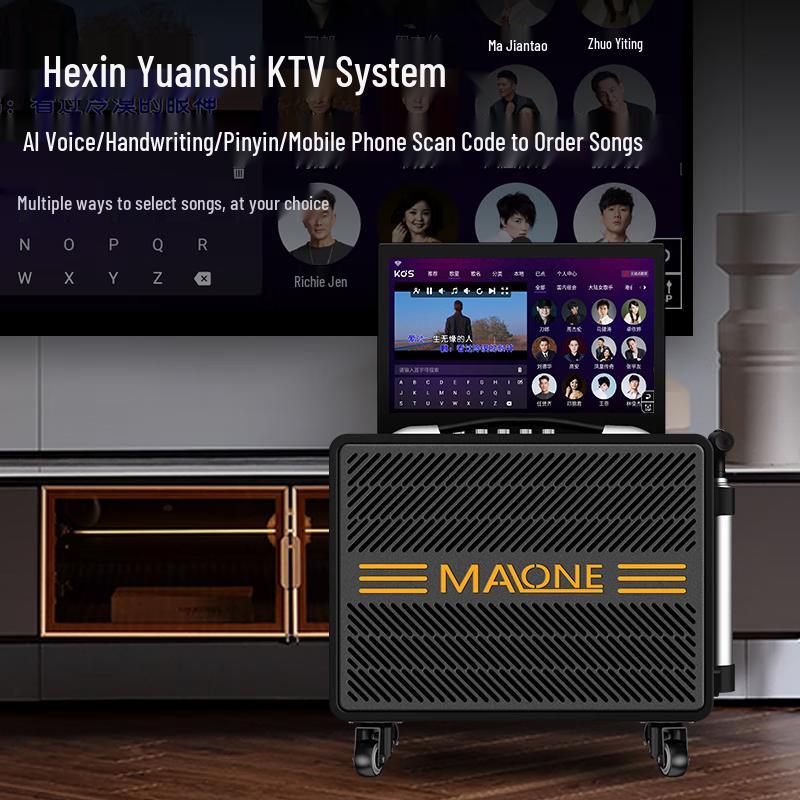MALONE GT810S Portable KTV Smart Speaker System with Dual Mics CN Plug (adapter Included) (CN Version)