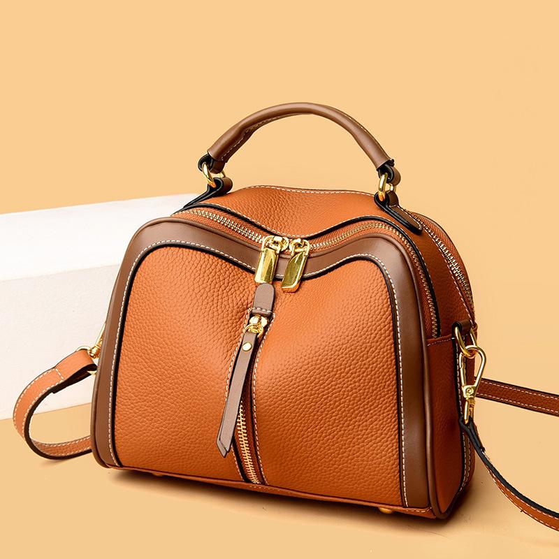Premium leather women's bags new trendy fashion simple shoulder messenger bag cowhide bag handbag