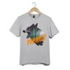 Wild Nature Tshirt Unisex Fierce Wolf Forest Double Exposure Animal Graphic Gift