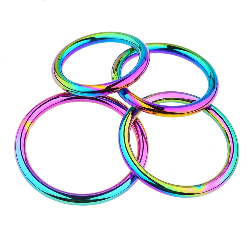 Colorful Metal Men Cock Ring Sex Toys for Man Masturbation Exercise Penis Ring Erection Enhancing Cock Sexual Stimulation Device