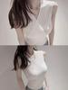 Korean Spicy Girl V-Neck Sleeveless Knit Vest - Slimming Waist, Unique Spring Style for Women