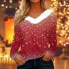 Long Sleeve Shirts For Women Cute Tops Christmas Prints Tees Blouses Casual Plus Size Basic Tops Pullover