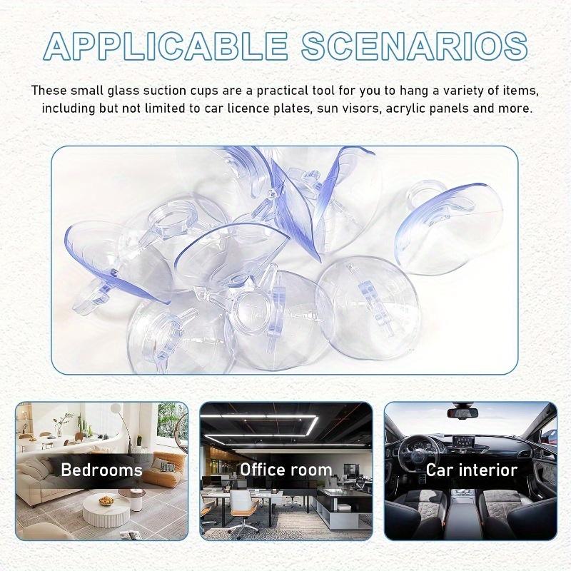 20pcs Car Windshield Sunshade Suction Cups, PVC Suction Cup Car Window Curtain Suction Cup, Loop Sunshade Suction Cup Hook