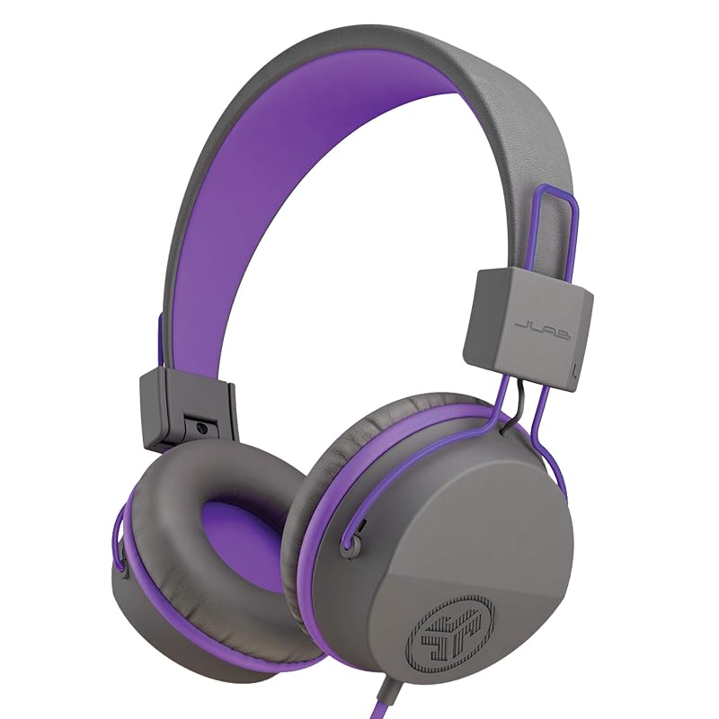 

JLAB Jbuddies Studio On-Ear Kids Headphones kids child headphone headphones wired Grey/Purple gray/purple