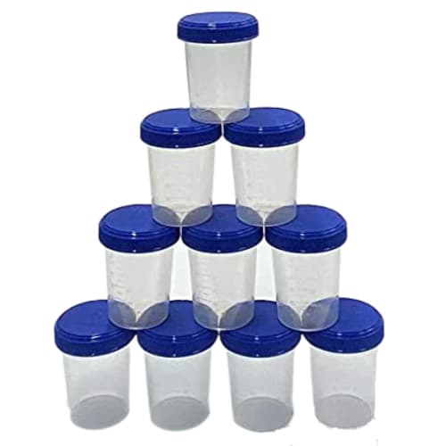 Set of 10 Matsumoto Sangyo Sample Bottles, 120ml Plastic, Wide-Mouth, Screw Cap, Graduated, for Liquids, Solids, and Powders, JPD (J Product Design),