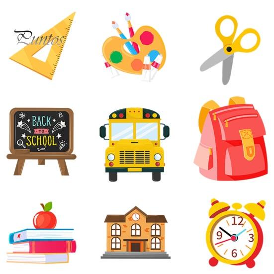 18ks Zpátky do školy Ozdoby Dřevěný závěsný prapor pravítko Kniha Autobus Batoh Tvar Závěsný Dekor Party Dekorace Potřeby