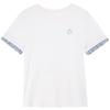 Betu Women's Color-Block Plaid Cuff Short Sleeve T-Shirt