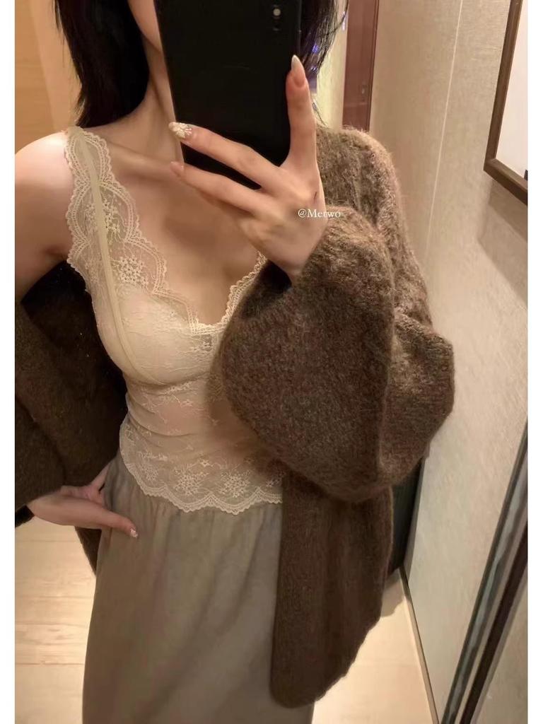 2025 Winter French Luxury Lace Camisole for Women