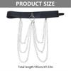 Waist Belt Chain Dancers Costume Belt for Wrap Dress Multilayer Chain Belt for Suit Skirt Jeans Body Jewelry  Black