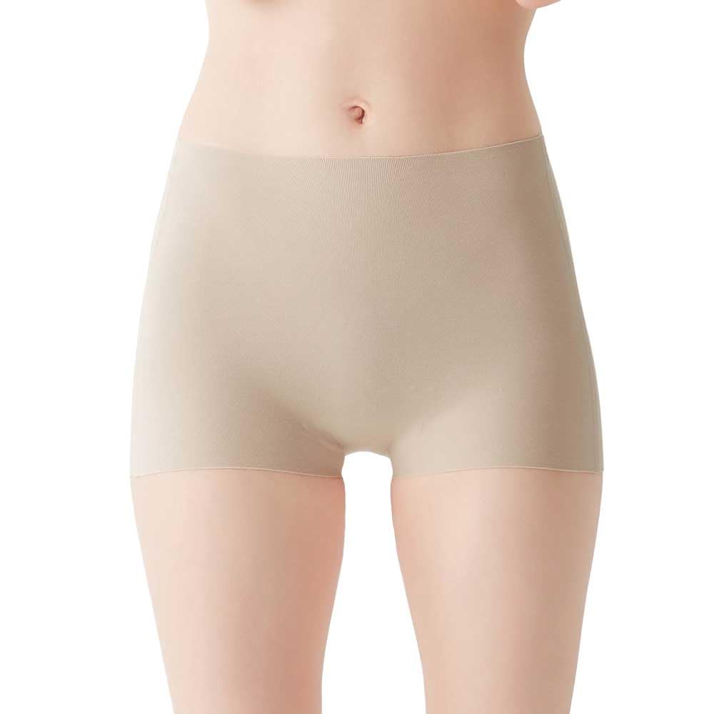 Kirei Labo Completely Cotton L [Gunze] Shorts, Seamless, Blend, 1/4 Length, KL2062, Women's, Beige,