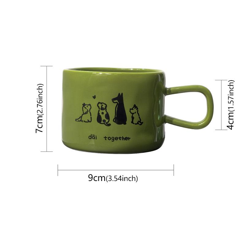

Super Cute Ceramic Tea Cup Cartoon Cat Large Capacity Coffee Cups Breakfast Milk Juice Tea Mugs Cups Kitchen Household Drinkware 360ml