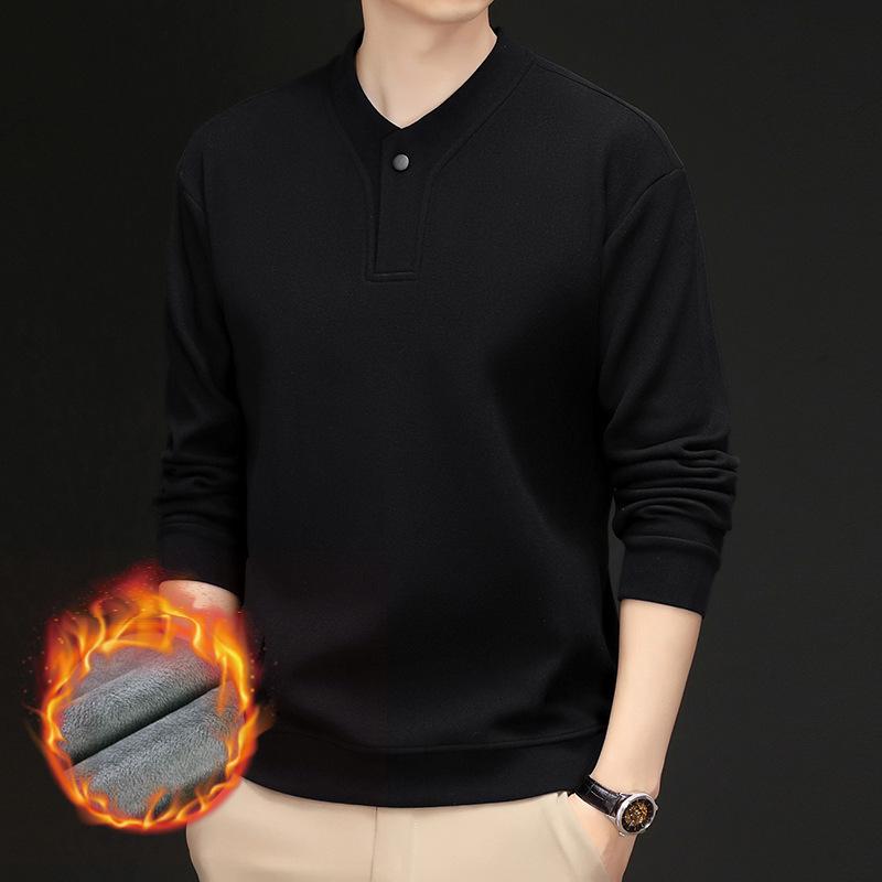 

Men s Self-Heating Velvet-Lined High-Collar Base Layer Shirt XL