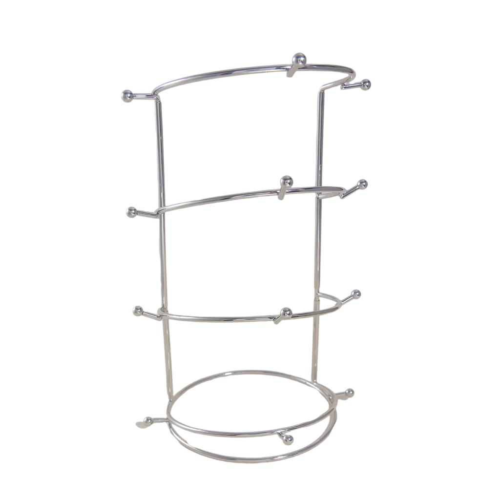 Stainless Steel Four Layer Crown Display Rack Crystal Hairband Support Holder Easy To Assemble Jewelry Storage Stand