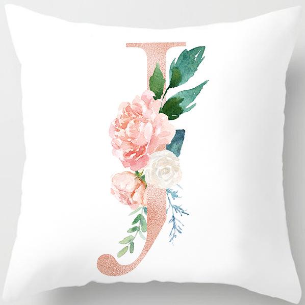 New Fashion 26 English Letter Pattern Cushion Cover Home Fabric Sofa Modern Style Pillow Cover
