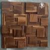 Elegant Black Walnut Wood 3D Wall Décor for Hotel, Club, Living Room, Dining, or Entrance Hall.