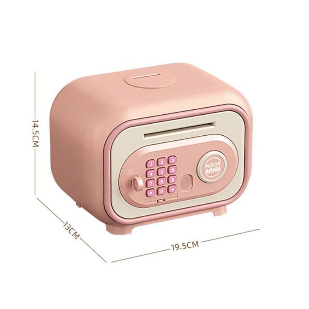 Blocare cu parolă Cutie seif bancar Amprentă digitală Bancomat Cutie economii Cutii de bani pentru copii Decor pentru casă