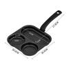 MultiCompartment Egg Skillet Nonstick Breakfast Pan with Compartments Divided Frying for