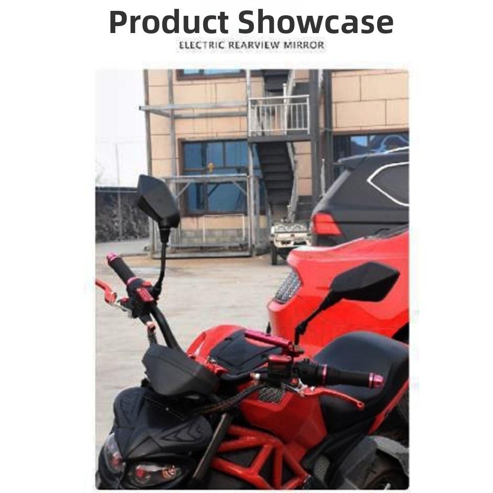1Pair Black 8mm/10mm Rigth Thread Electric Scooter Rearview Mirror