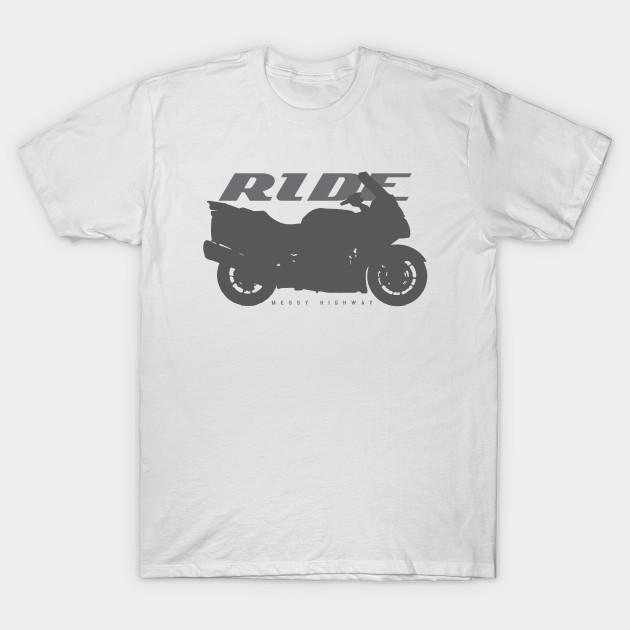 Men Black Print T-shirt Ride Concours 14 No-Cut Transfer Paper Print Cotton Tshirt XL