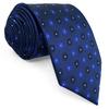 [S&W SHLAX&WING] Florales Dunkelblau Marine Herren Krawatte & Einstecktuch Set, Extralang 160cm