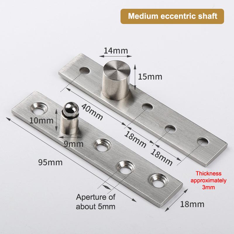 1PC 75MM-150MM Door Pivot Hinge Stainless Steel Up And Down Location Shaft Heavy Duty 360 Degree Rotation Hardware