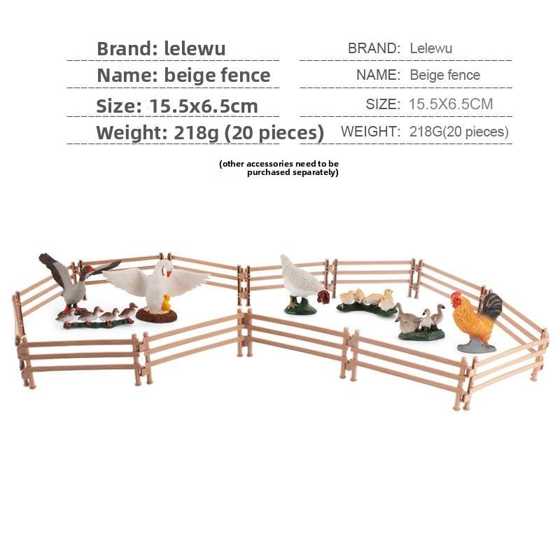 Bauernhof-Szene PVC-Tiergehege Modell mit Aufbau für Kinder und Sammler