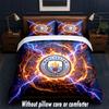 Designové povlečení Manchester City 1 povlak na přikrývku + 2 povlaky na polštář Měkké prodyšné domácí lůžkoviny