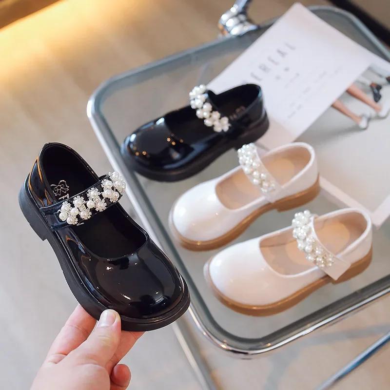Kid Shoe Fashion Kids Small Leather Shoes 2025 New Girl Shoes Kid Princess Shoes Student Soft Sole Single Shoes Mary Janes Shoes
