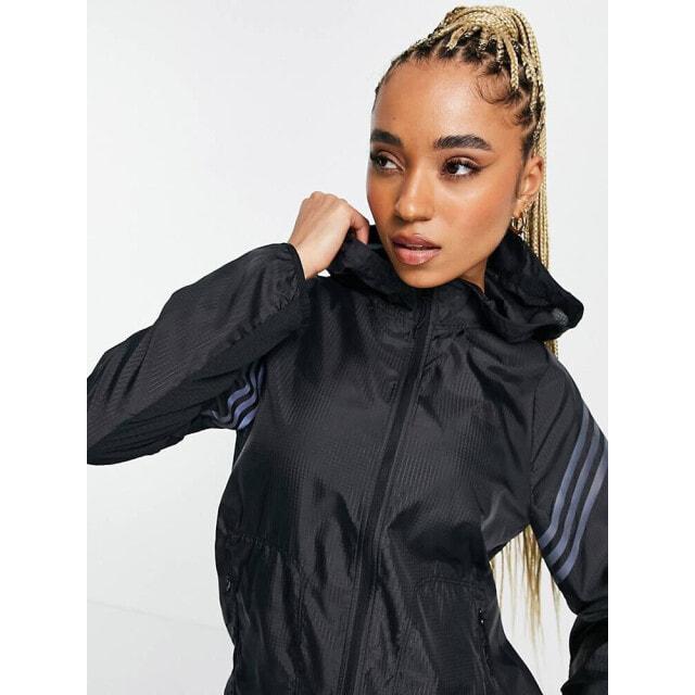 

Черная куртка на молнии с молнией adidas Running Run Icons