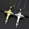 Stainless Steel Multi-layer Jesus Cross Pendant Necklaces for Men Women Gold Silver Color Hip Hop Crucifix Chain Amulet Jewelry