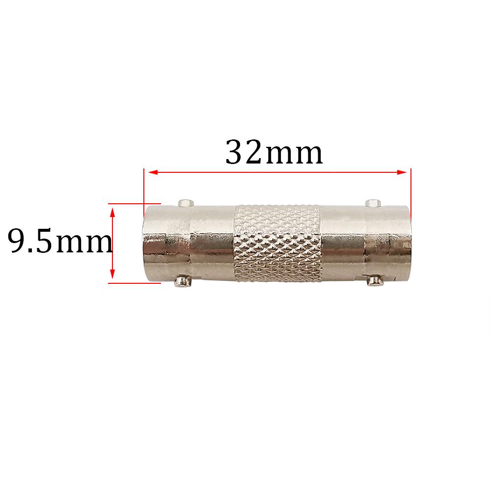 100pcsBNC Female Connector Solderless BNC Female to BNC Jack Extension Cable Coupler for CCTV Camera Security Surveillance System