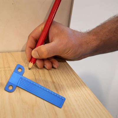 Woodworking Scriber T Square Ruler,Architect Ruler Aluminum Alloy Layout Measuring Tool for