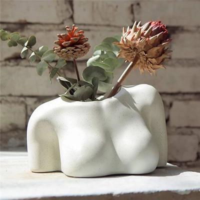 Mini Pot Bas du Corps Féminin en Résine, Pot de Plante en Forme de Corps Féminin avec Trous de Drainage, Mignon Noël B
