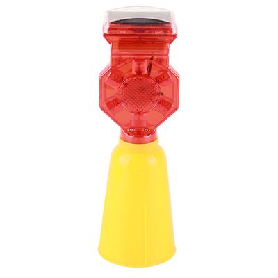 Solar Strobe Warning Light Traffic Cone Flasher Roadblock Lamp Waterproof Auto On Off for Road