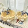 Handwoven Woven Basket Straw Easter Rabbit Decoration Easter Bunny Storage Basket  Sundries
