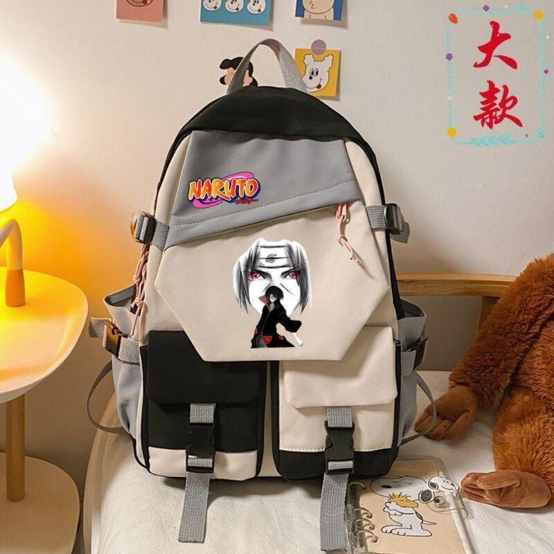 Anime-Themed Lightweight Backpack Teens Students 20-35L Capacity Fits 15-inch Laptop Nylon With Character Print Unisex
