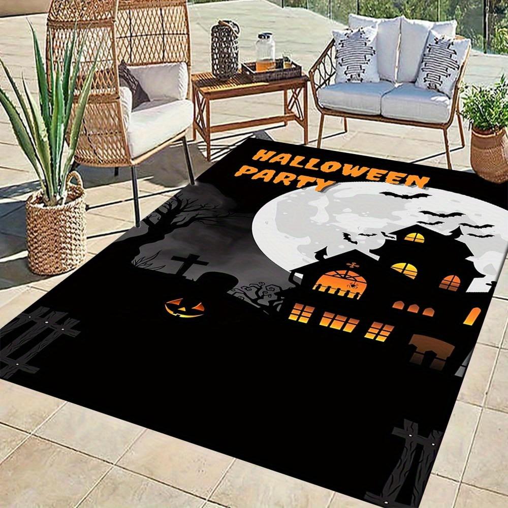 1pc Halloween Party Area Rug, Slip-Resistant, Easy-Clean, Stain-Resistant, Perfect for Cozy Living Rooms, Bedrooms, Kitchens, Offices, and H