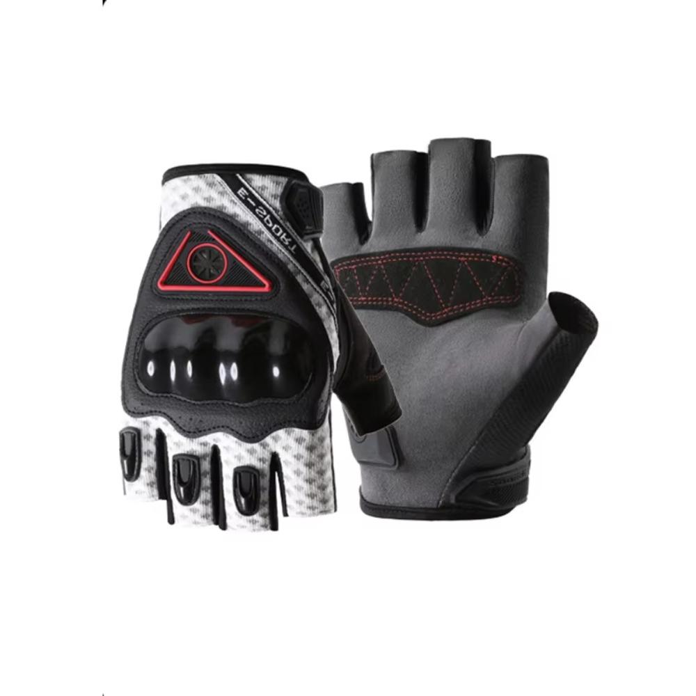 

Breathable Motorcycle Gloves Anti-Slip Protective Gloves Half Finger Gloves Outdoor Riding XL