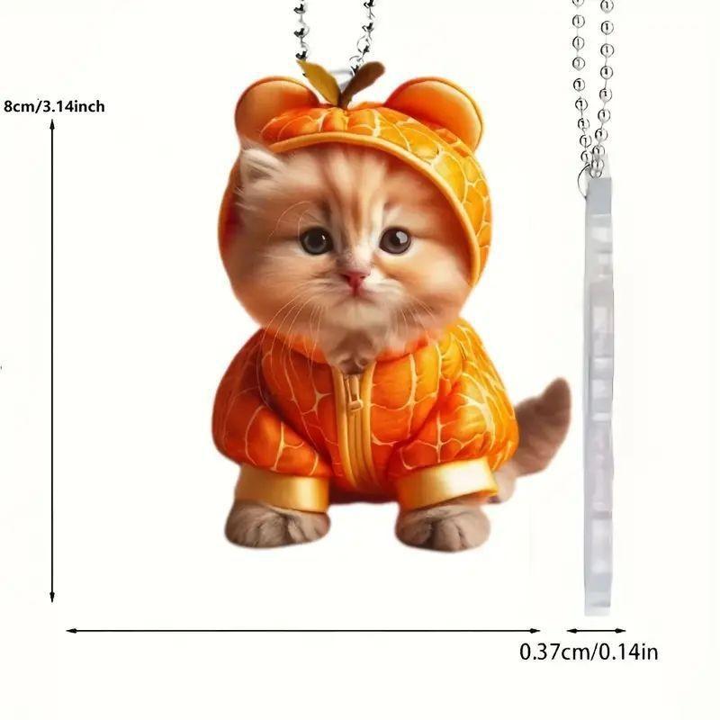 Acrylic Colorful Cartoon Cat Charm For Eyecatching Car Decoration And Gifts
