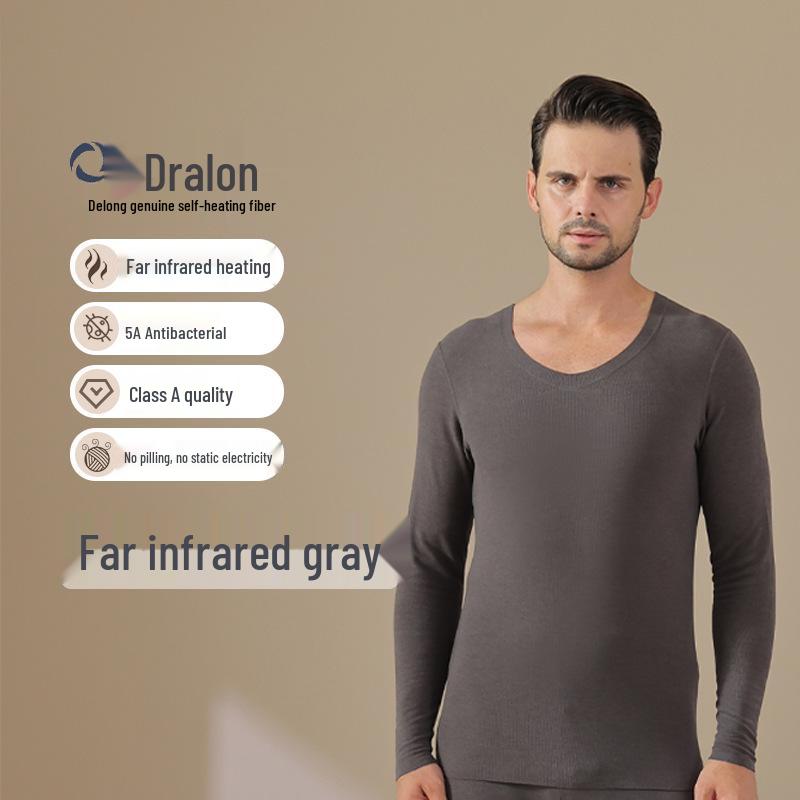 Men's Seamless Velvet Thermal Underwear Set – Self-Heating Top & Bottom for Autumn